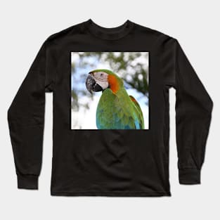 Harlequin Macaw Portrait Long Sleeve T-Shirt